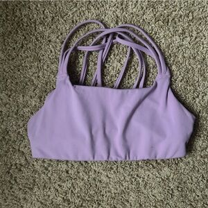 W Athleta Lavender Purple Strappy Sports Bra Size S |A124